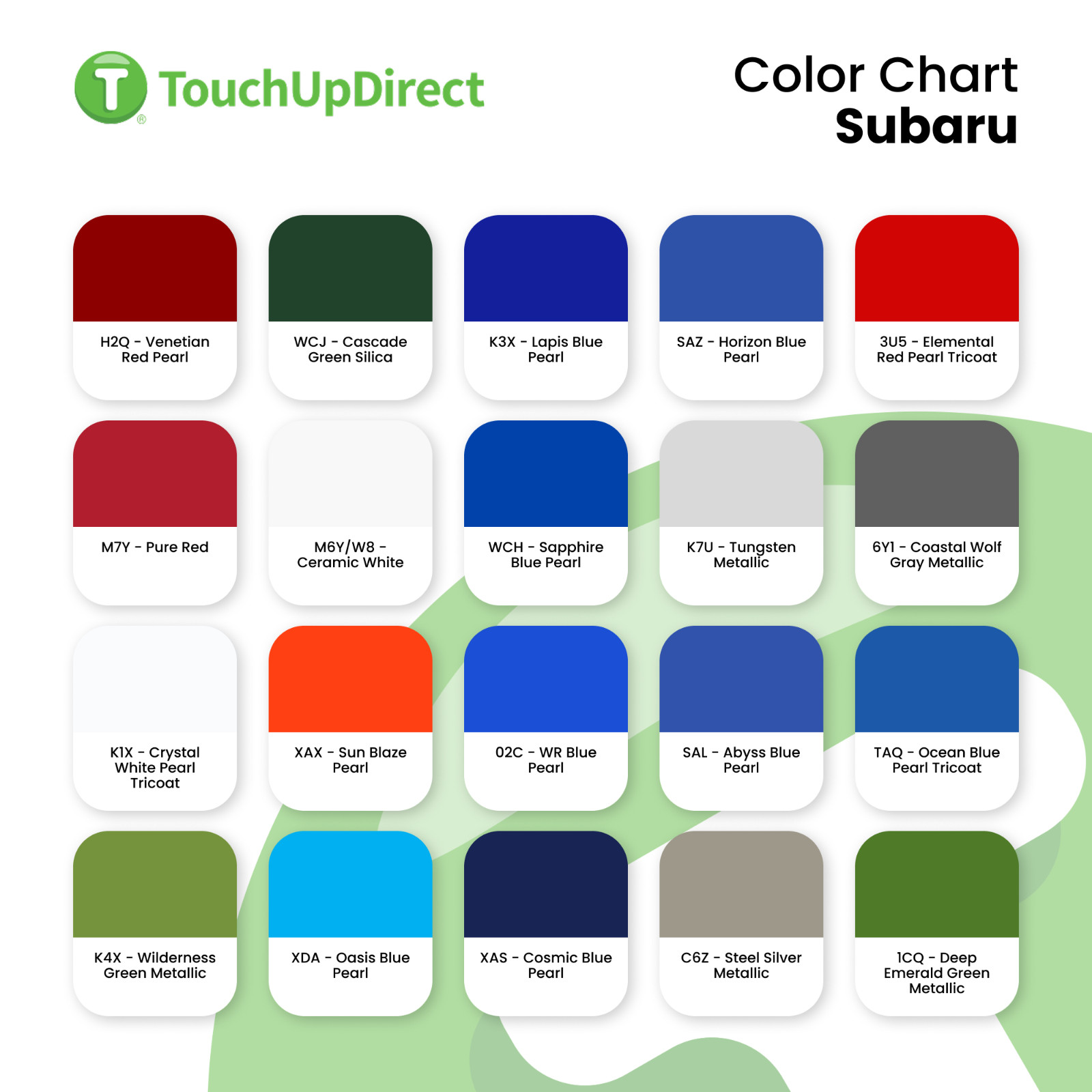 Subaru Touch Up Paint by TouchUpDirect – Brush or Spray Paint – Choose a Color