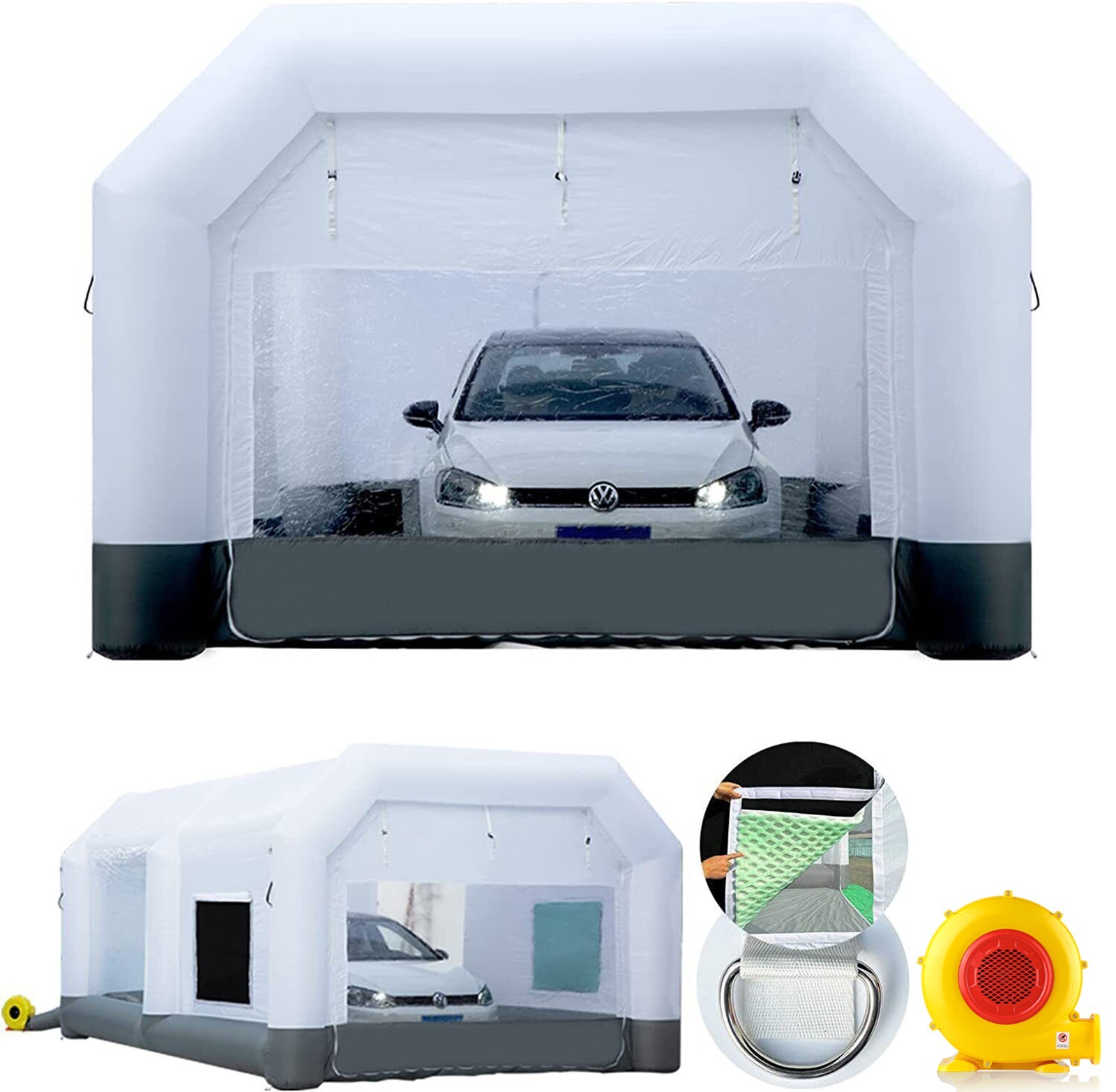 GORILLASPRO Inflatable Paint Booth with Blower Upgrade Air Filter System 7 Sizes