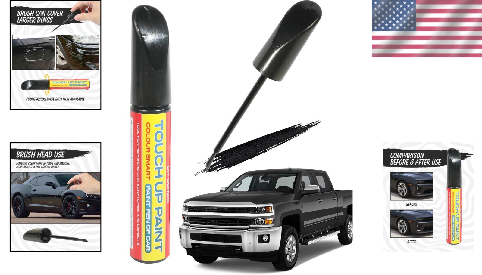 Black Car Scratch Repair Pen – Rust & Waterproof Touch-Up Paint for Cars