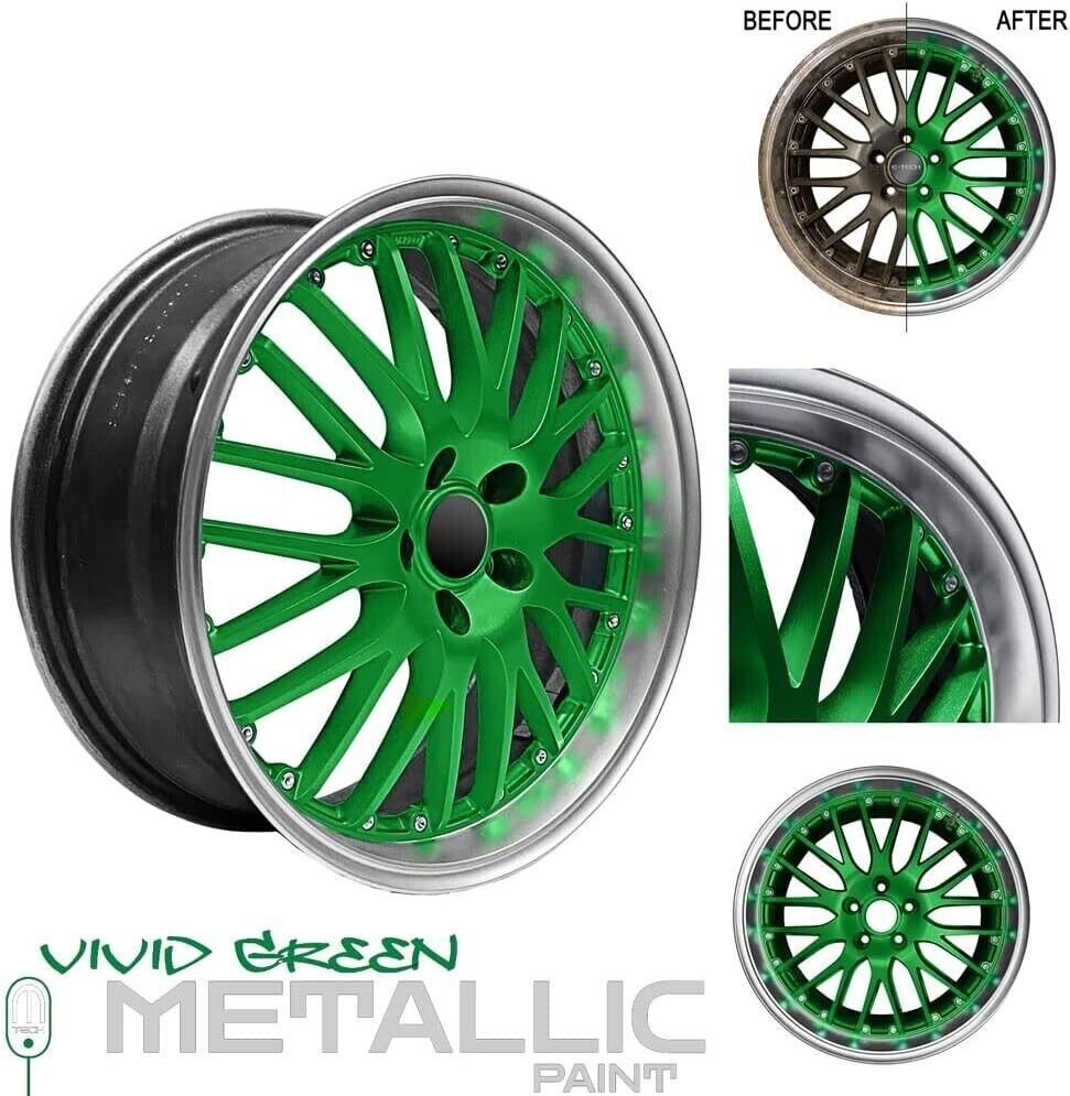 E-TECH Metallic Paint Vivid Green 400ml Multi-Purpose Interior & Exterior DIY