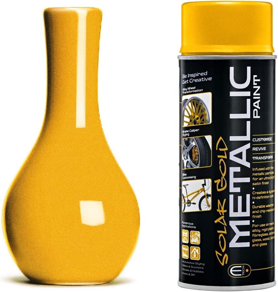 E-TECH Metallic Paint Solar Gold 400ml Multi-Purpose Interior & Exterior DIY