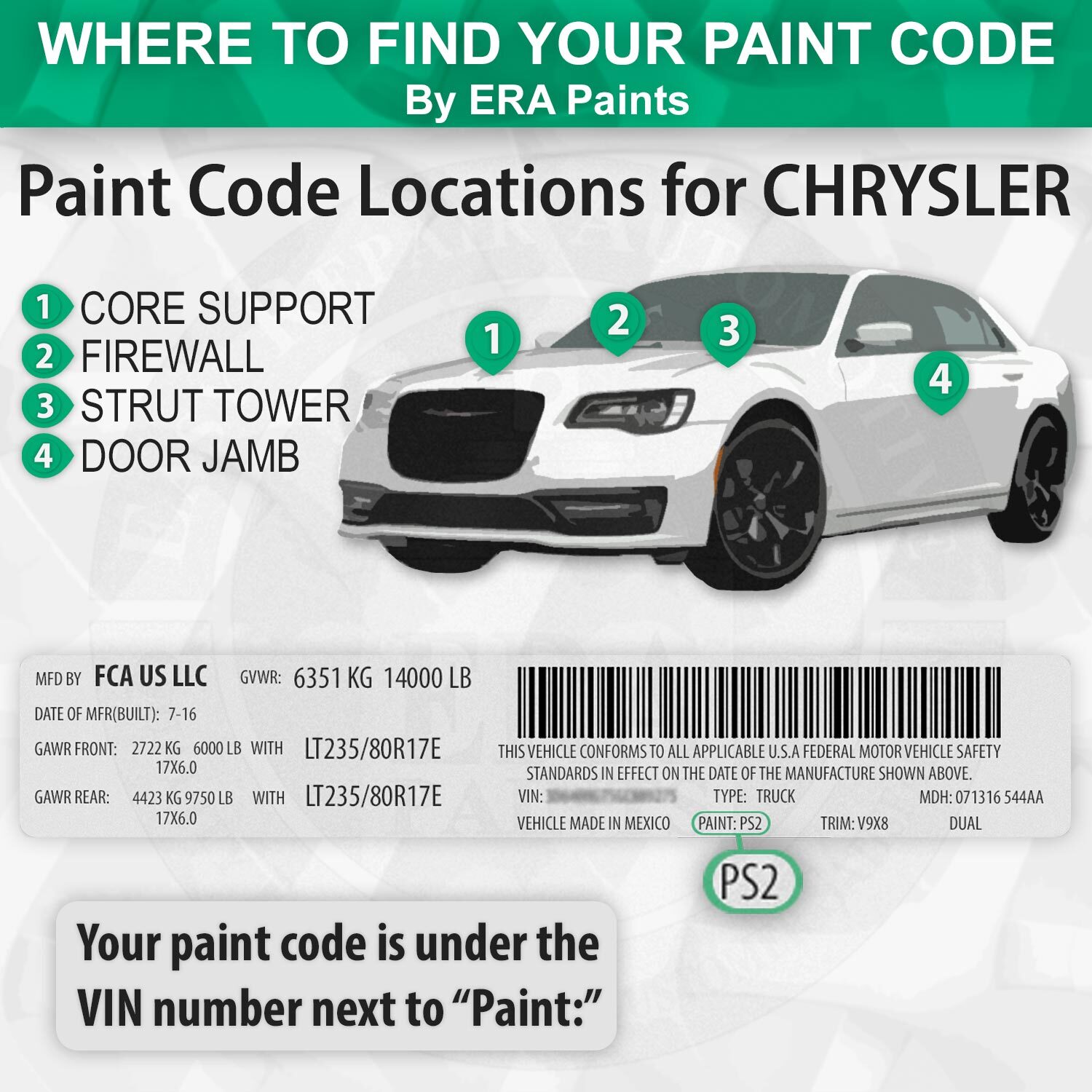 CHRYSLER PB3/RB3 – Medium Blue Metallic OEM Match Touch Up Spray Paint Kits