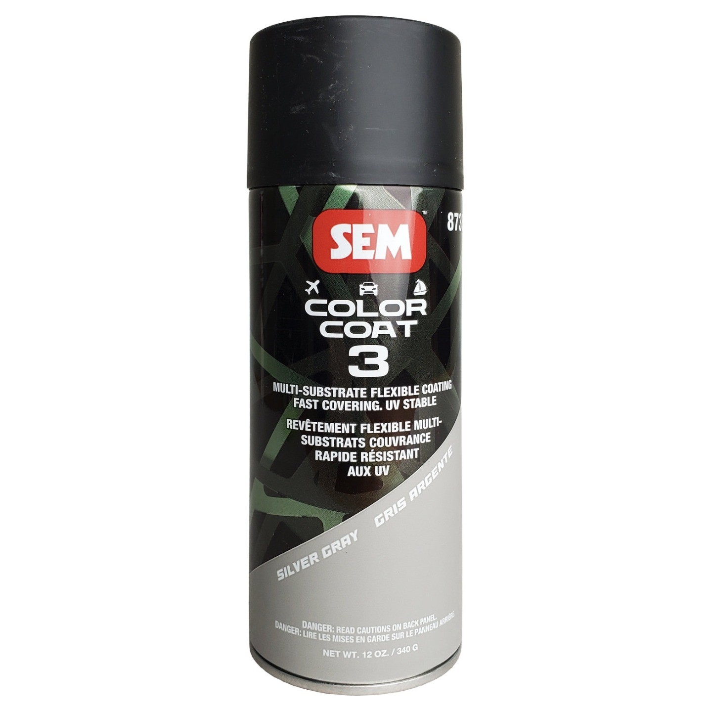 SEM 87353 Color Coat 3 Silver Gray Flexible Coating (Net Wt. 12 oz.)