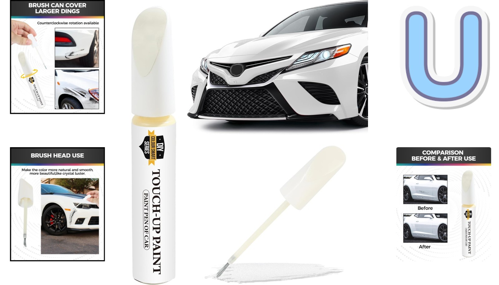 Multi-Purpose Touch Up Paint Pen for Cars – Waterproof & Quick Drying White