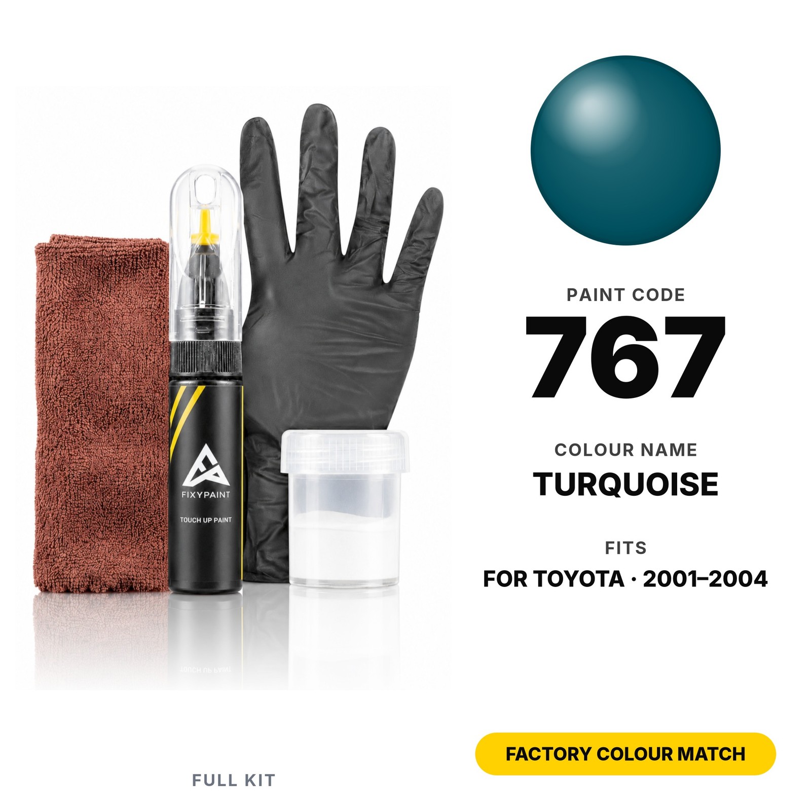 Touch Up Paint For Toyota 767 Turquoise Full Kit Scratch and Chip Repair