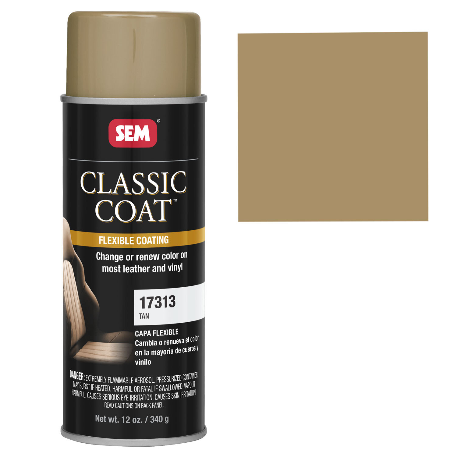 SEM Classic Coat Tan Vinyl Leather Spray Auto Paint SEM 17313