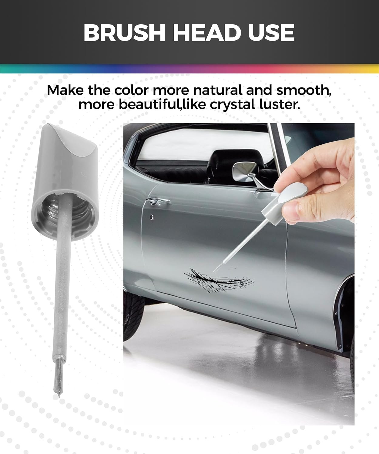 Rust Resistant Touch Up Paint Pen for Cars – Glossy Silver Finish, 10 Min Dry