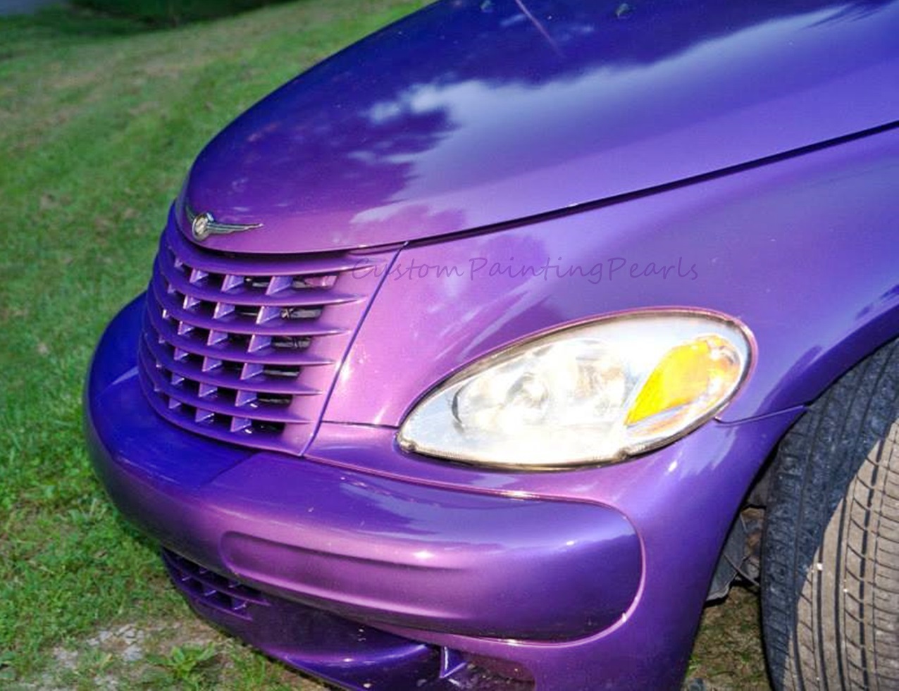 25g Candy PURPLE Pearl Pigment auto paint HOK HVLP SPRAY GUN Dupont