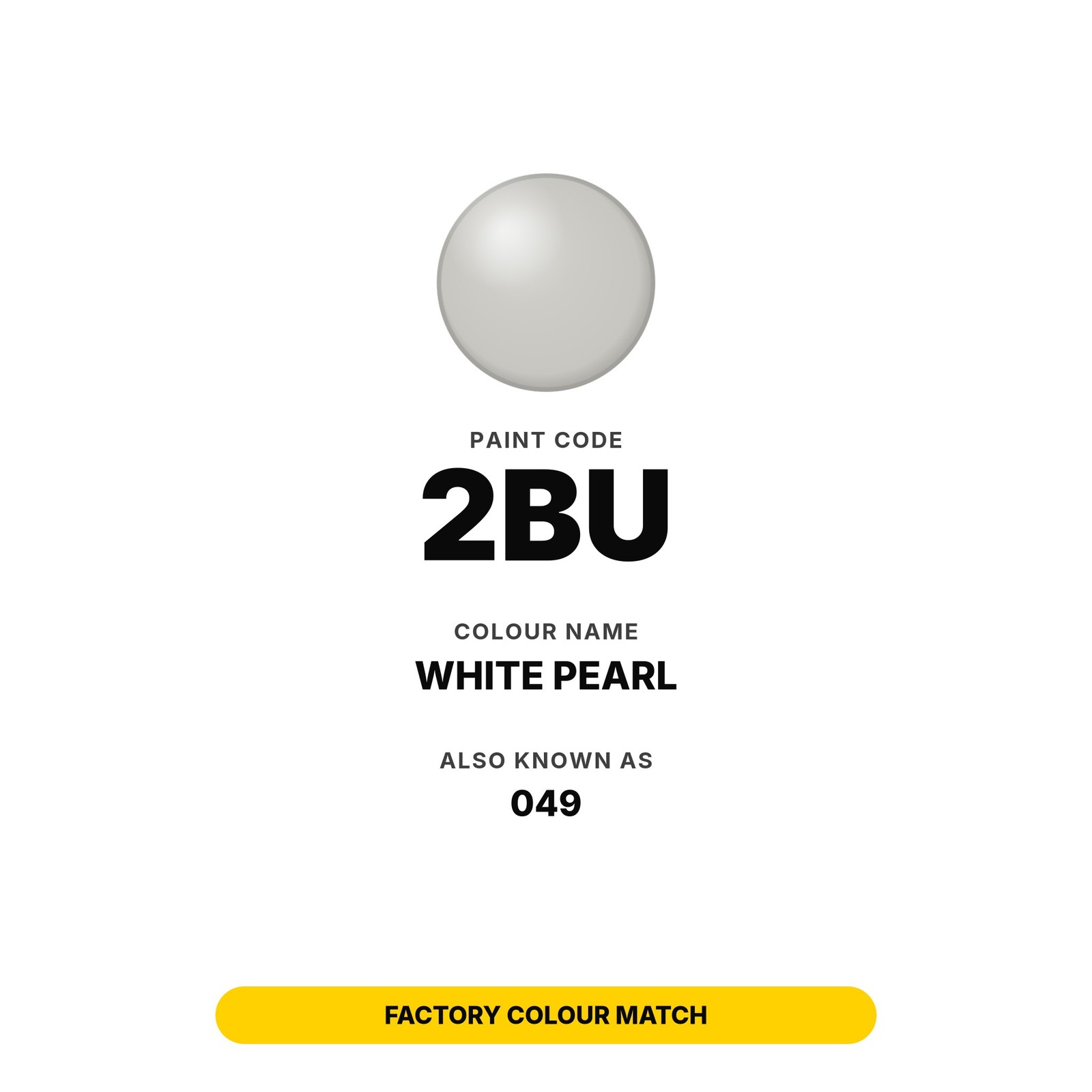 Touch Up Paint For Toyota 2BU White Pearl Original Factory Color Auto Touch Up
