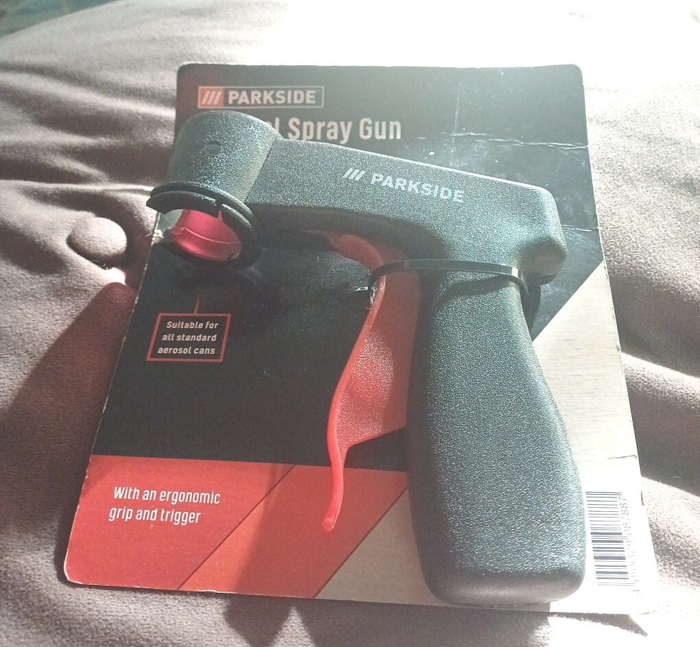 Parkside Aerosol Spray Gun – suitable for all standard aerosol cans Free Post