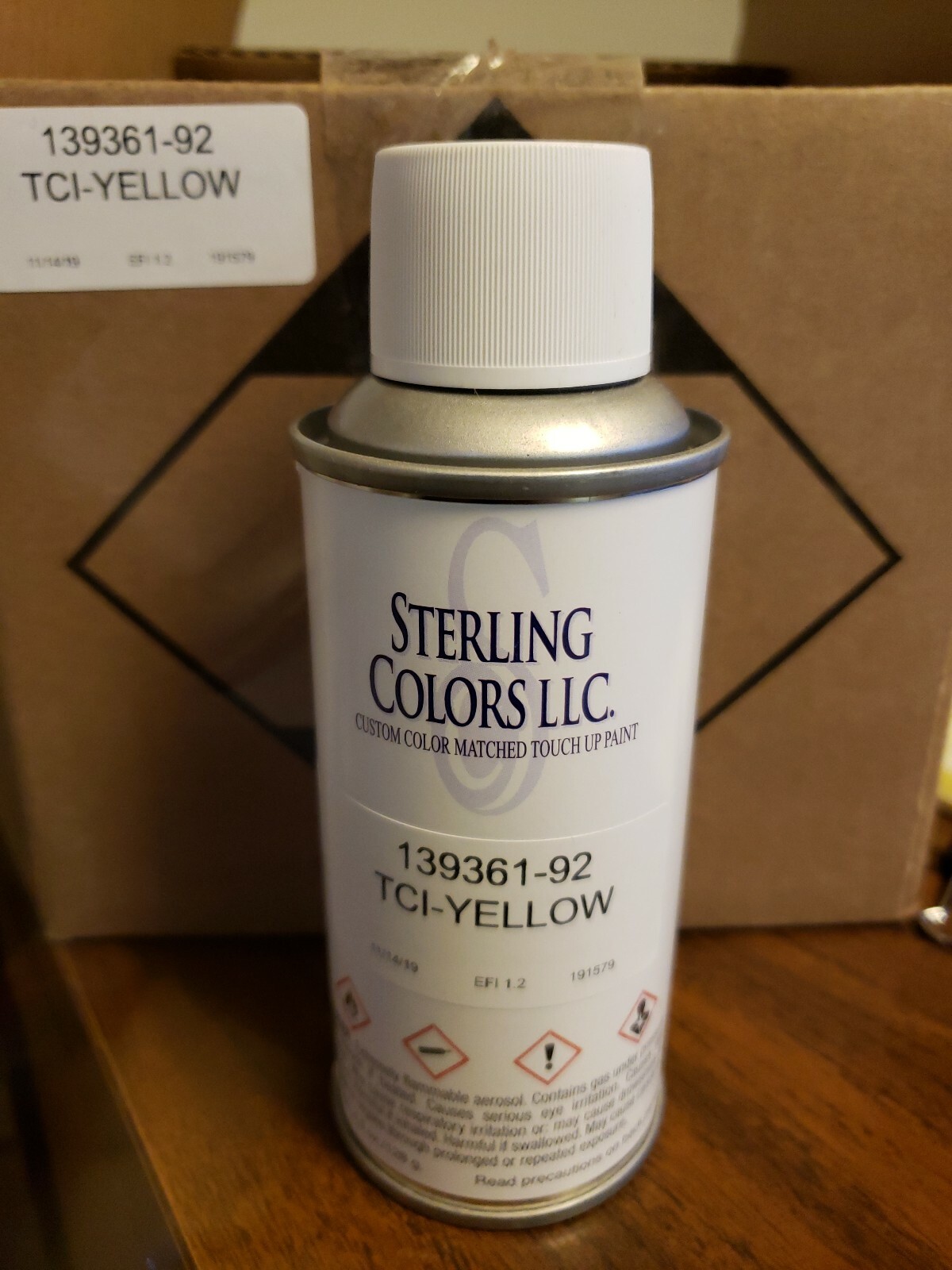 (12) STERLING COLORS CUSTOM COLOR TOUCH UP PAINT TCI-YELLOW, 139361-92, 4.5 oz