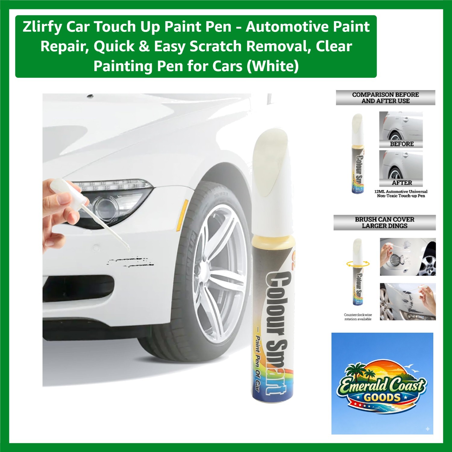 Car Touch Up Paint Pen – Automotive Paint Repair, Quick & Easy Scratch Remova…