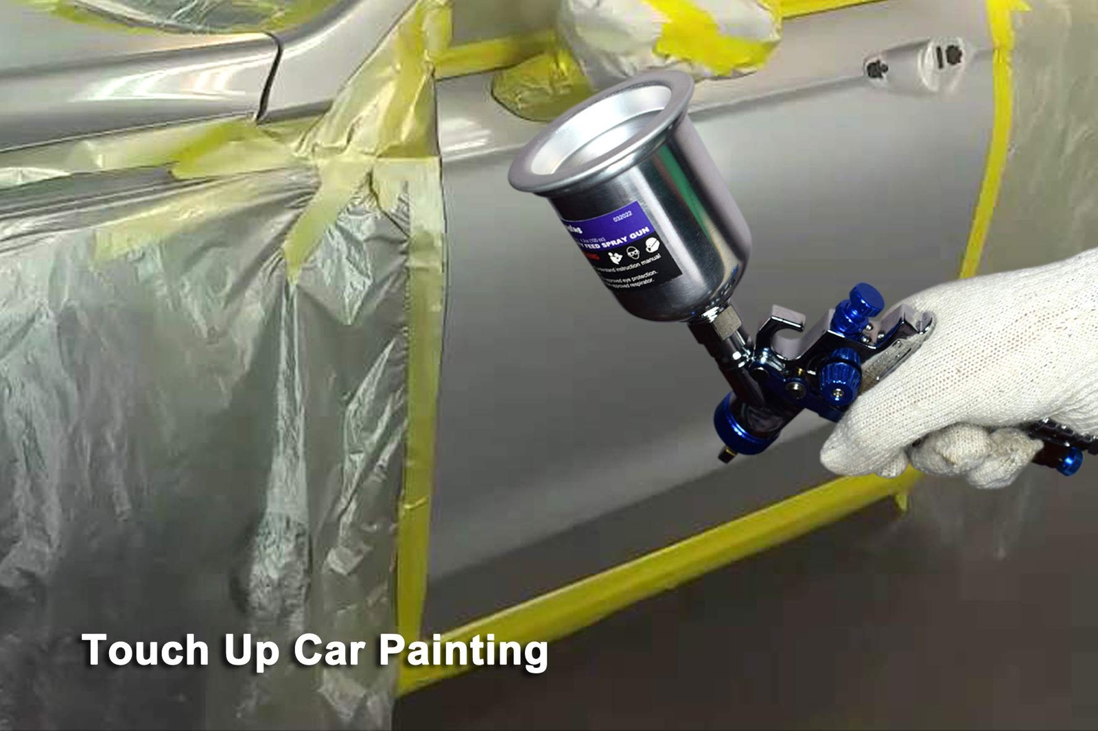Dynastus Touch Up 4.2 oz HVLP Air Spray Gun Auto Car Detail Paint Silver