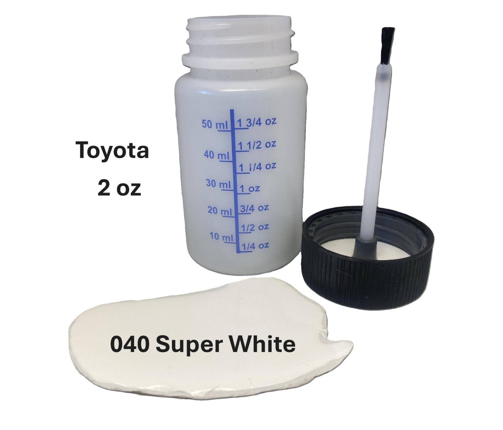 040 Super White Toyota – 2 Oz Touch Up Paint Basecoat Paint! Mixes 2 to 1
