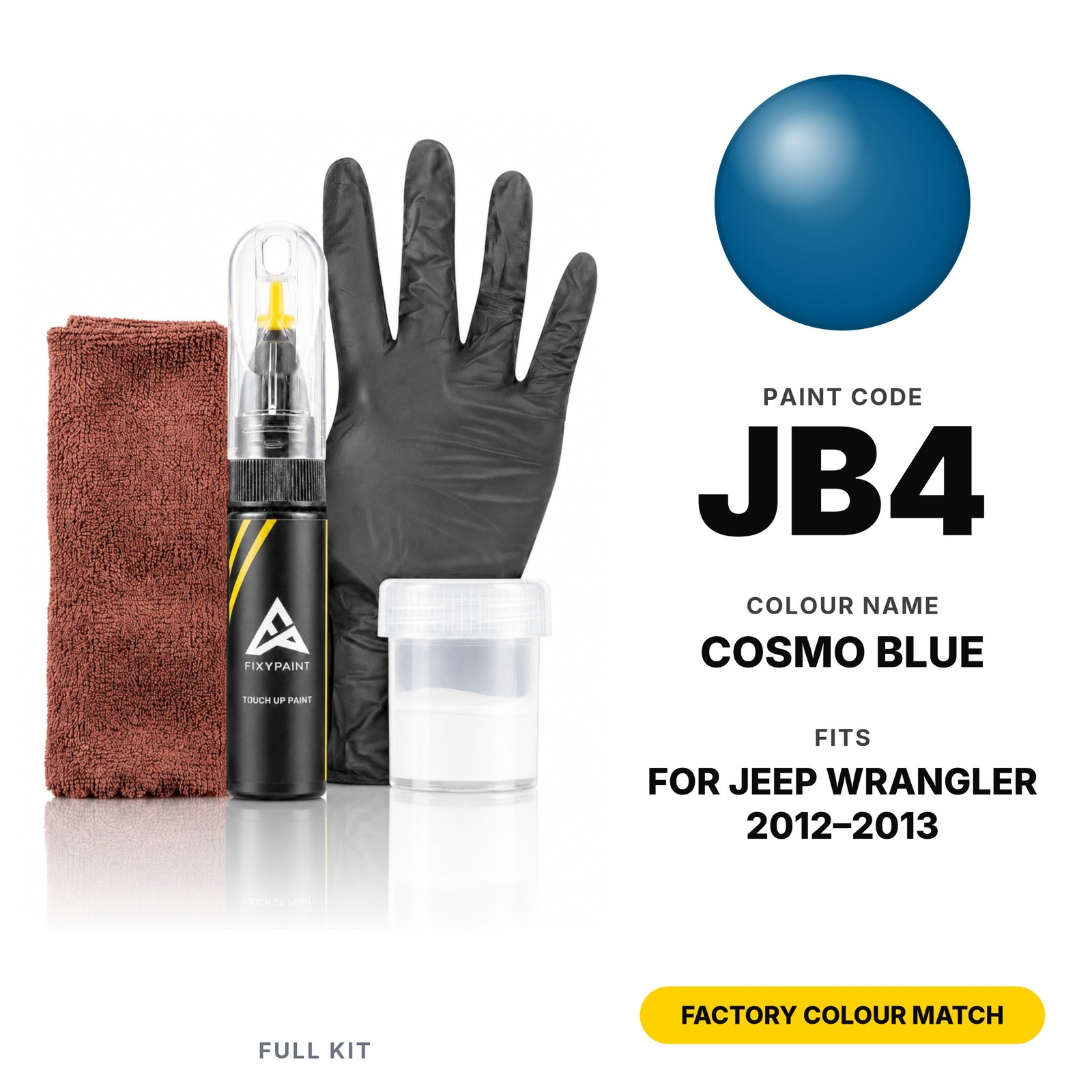 Touch Up Paint For Jeep Wrangler JB4 Cosmo Blue Full Kit Factory Colour Match