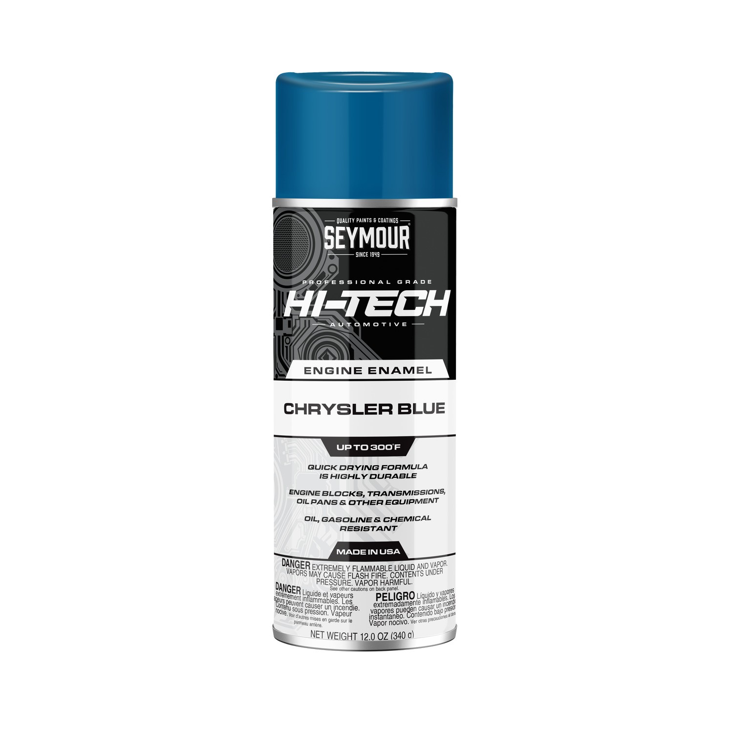 Seymour EN-63 Hi-Tech Engine Enamel Spray PaintChrysler Blue (12 oz)