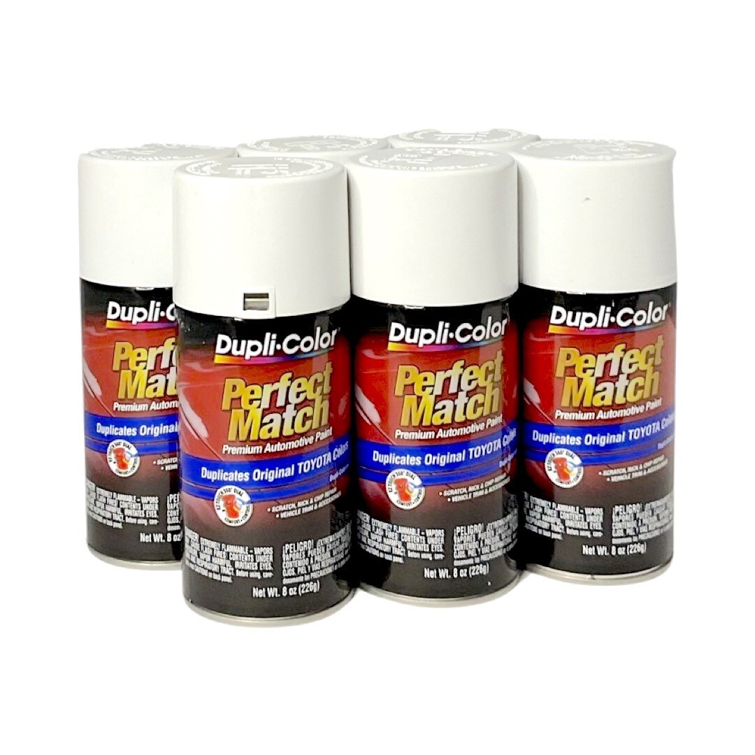 Duplicolor BTY1556 Perfect Match Toyota Super White II 8oz Can – 6 PACK 040