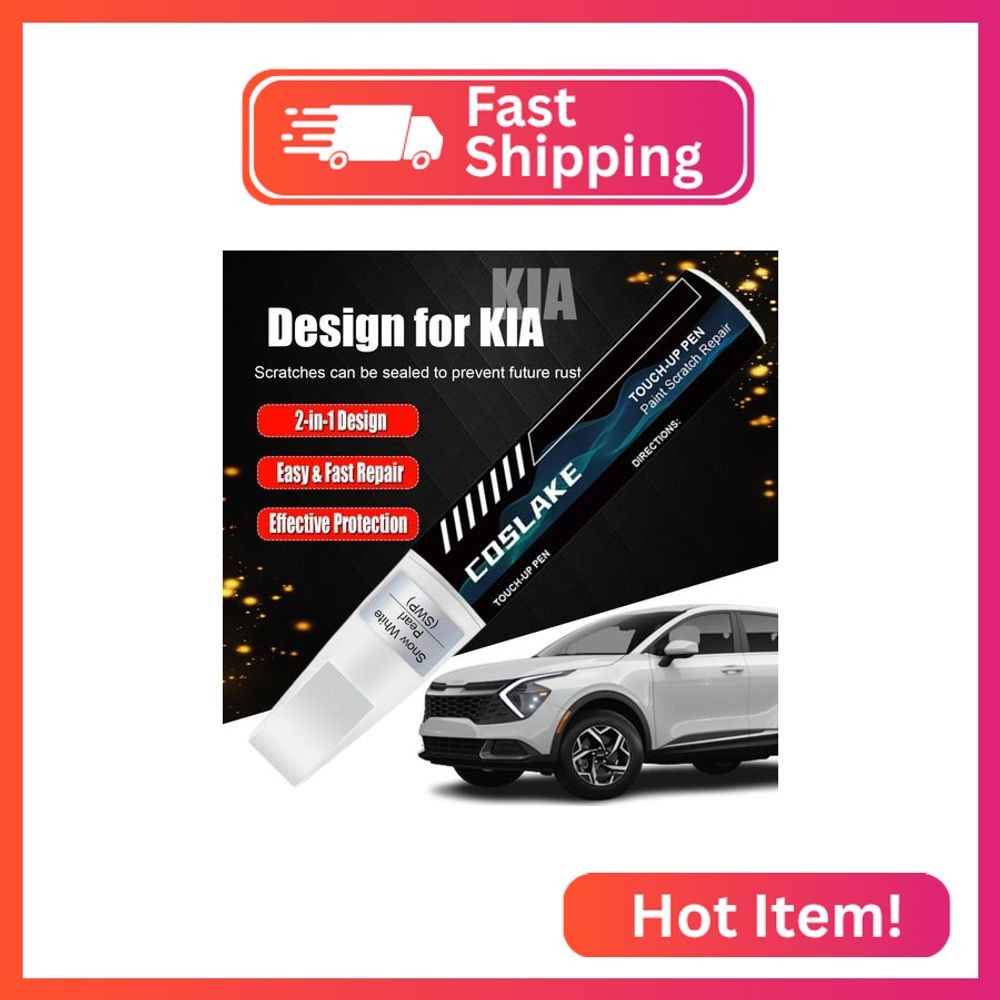 COSLAKE Car Touch Up Paint(Snow White Pearl(SWP)) for Kia, Car Paint Scratch Rep