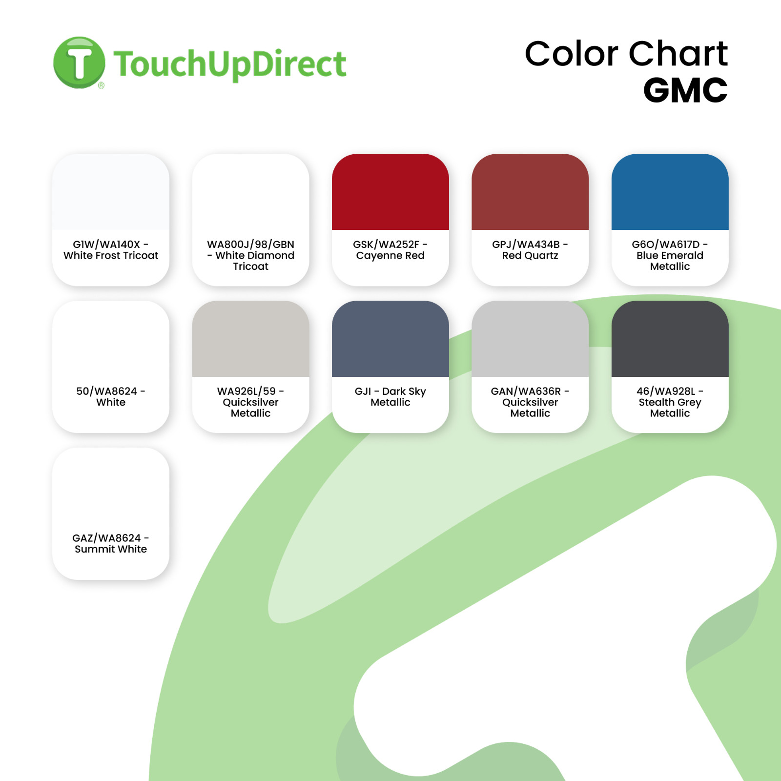 GMC Touch Up Paint by TouchUpDirect – Brush or Spray Paint – Choose Your Color