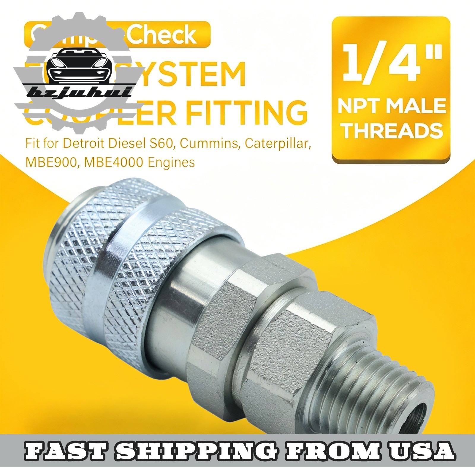 Fits Cummins Caterpillar Fuel Coupler Quick Disconnect Tool 5869-1 Silver