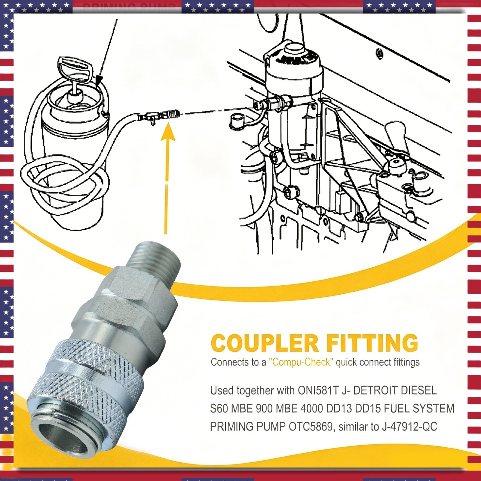 Engine Fuel System Line Coupler Disconnect Tool Element Fits Cummins Cat 1x