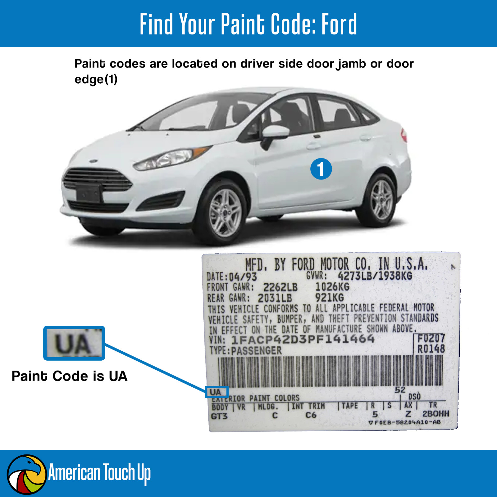 FORD – M6918A/ST OEM Automotive Touch Up Paint Pens/Jars/Spray Paint