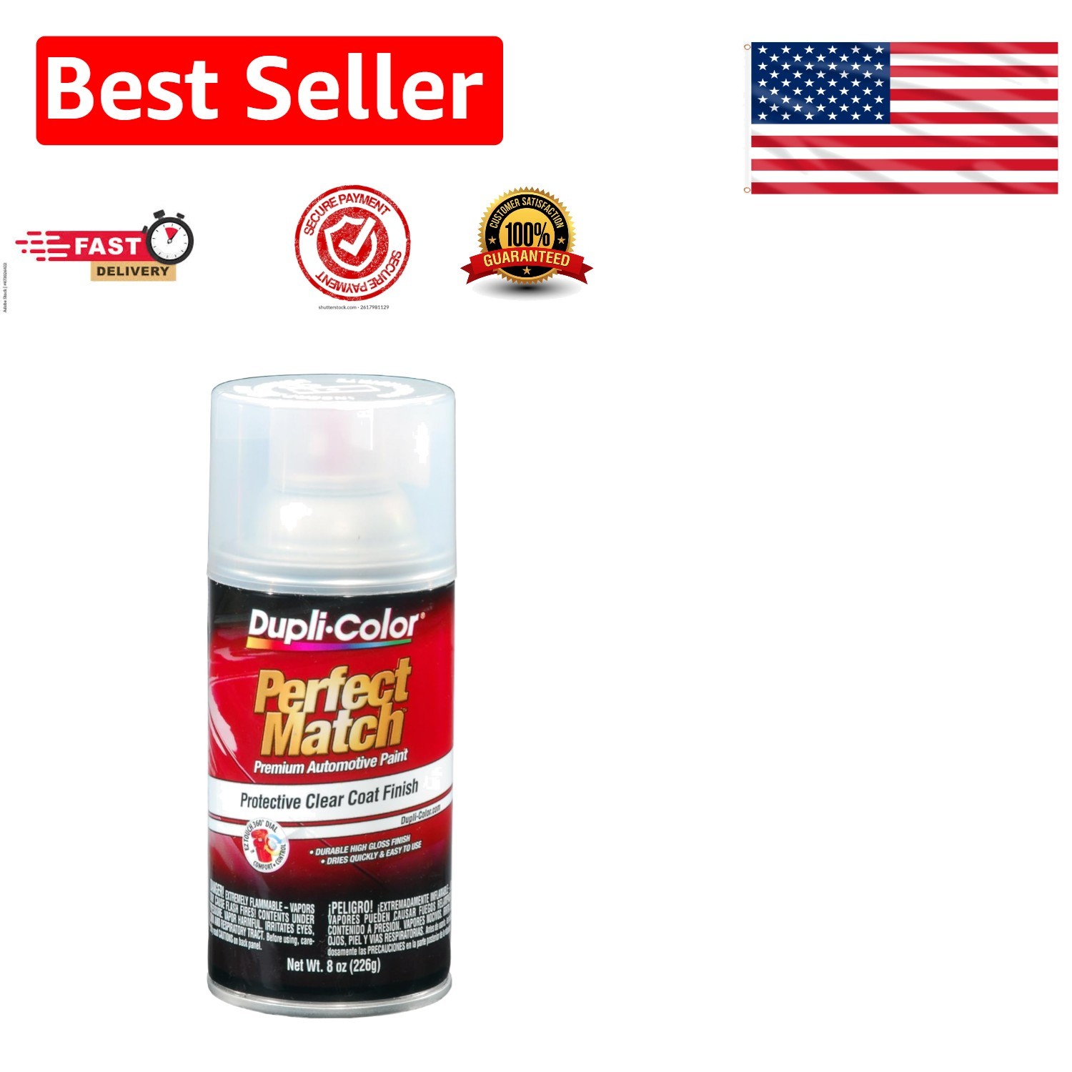 Clear Coat for Metal & Plastic – 8 oz Aerosol for Perfect Touch-Ups