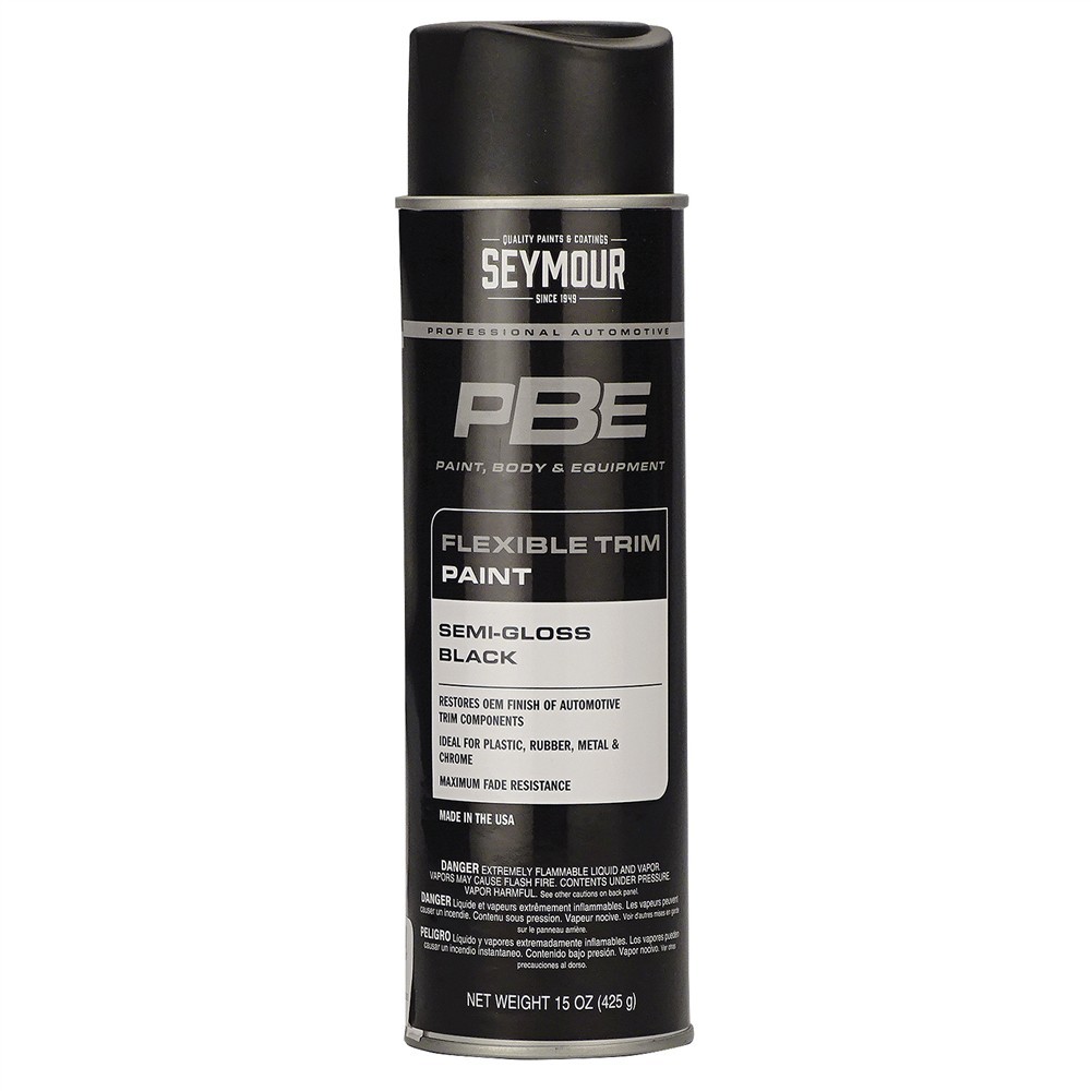 SEYMOUR PBE Professional Trim Semi-Gloss Black Paint, 15 oz, USA #MS-20-1679