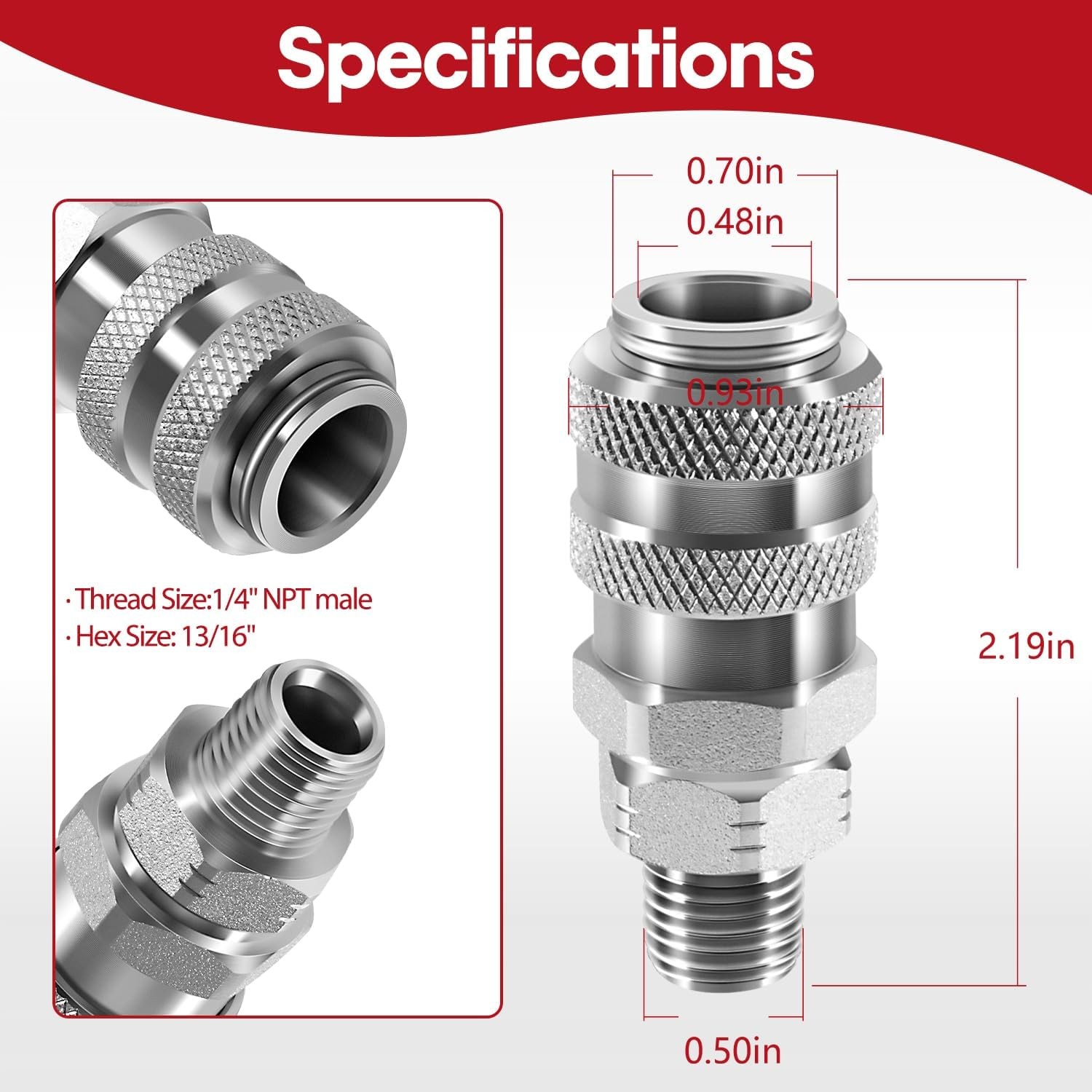 Fuel System Coupler Fitting,for Connection to’Compu-Check’ Quick Connect Fitting