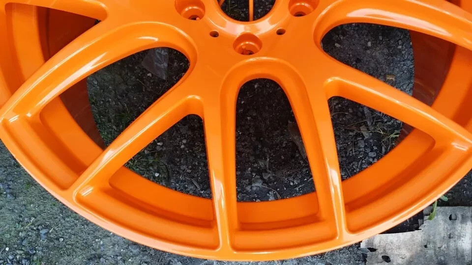 3PK Wheels Orange Spray Paint Rims Steel Metal Aluminum Plastic + Primer Coating