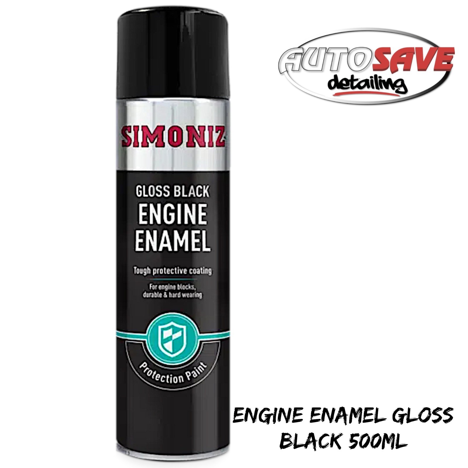Simoniz – Engine Enamel |Gloss Black |500ml |Durable |Heat Resistance |Engines