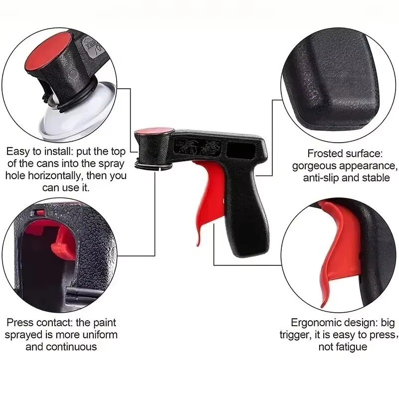 Universal Spray Can Gun Trigger Handle Pistol Grip for Aerosol Paint Cans UK