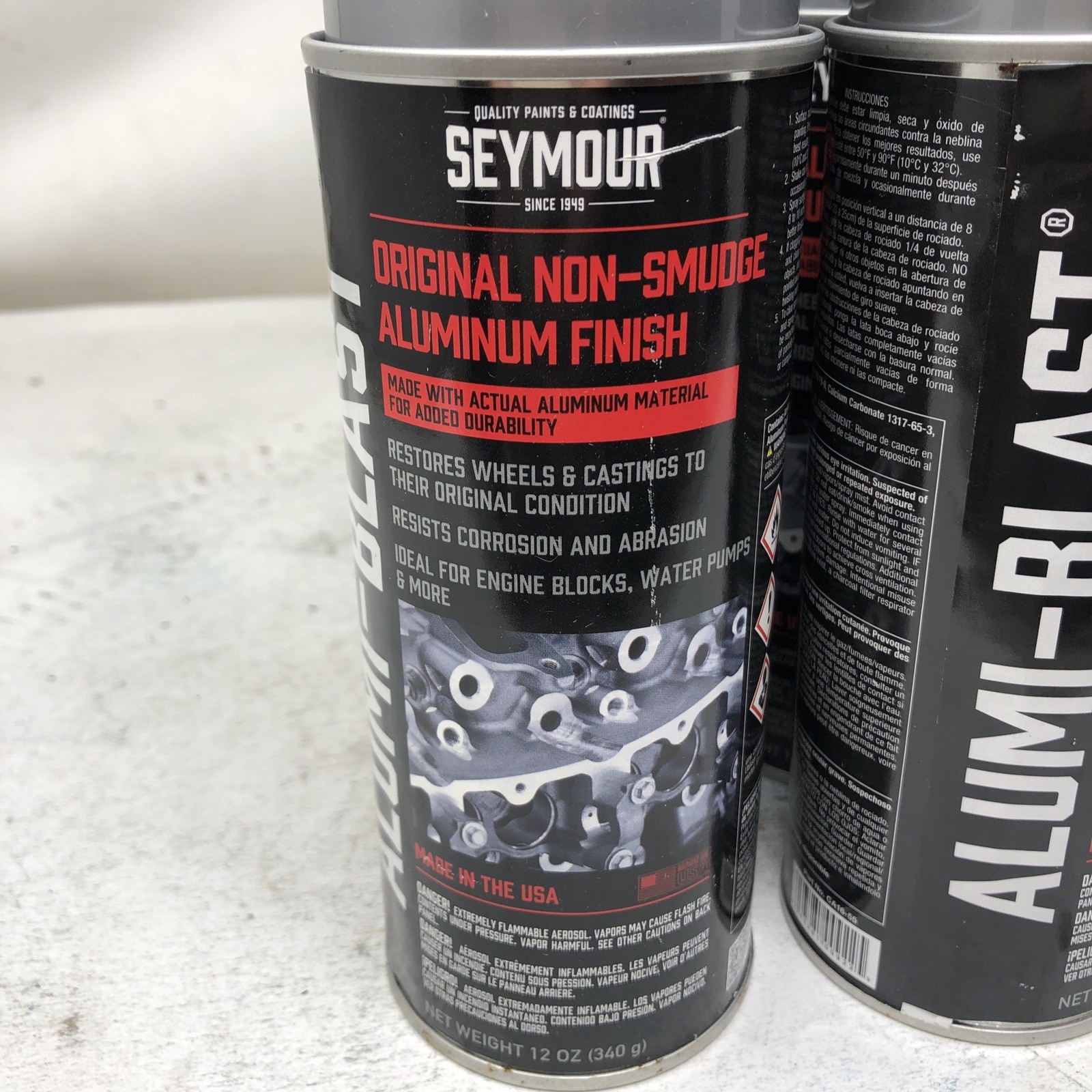 Seymour Alumi-Blast, Automotive Aluminum Spray Paint (12 oz) 12 Cans
