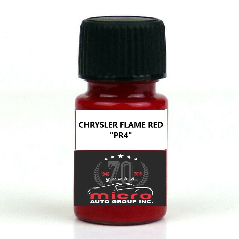 Chrysler Jeep RAM Flame Red PR4 Touch up Paint With Brush 2 Oz SHIPS TODAY