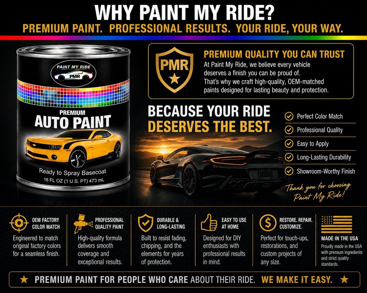 RTS Basecoat Paint Pint for 2020 Chevrolet Shock GKO