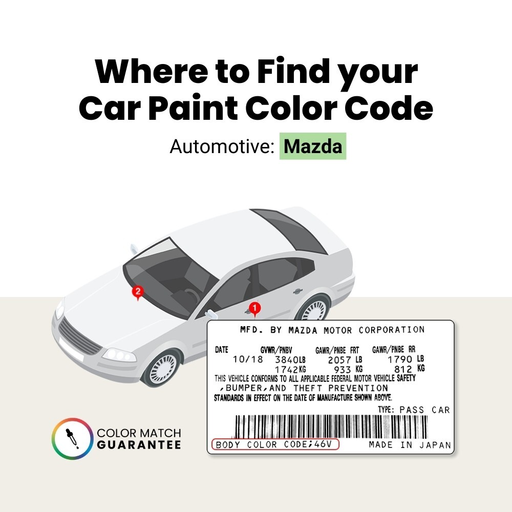Mazda Touch Up Paint by TouchUpDirect – Brush or Spray Paint – Choose Your Color