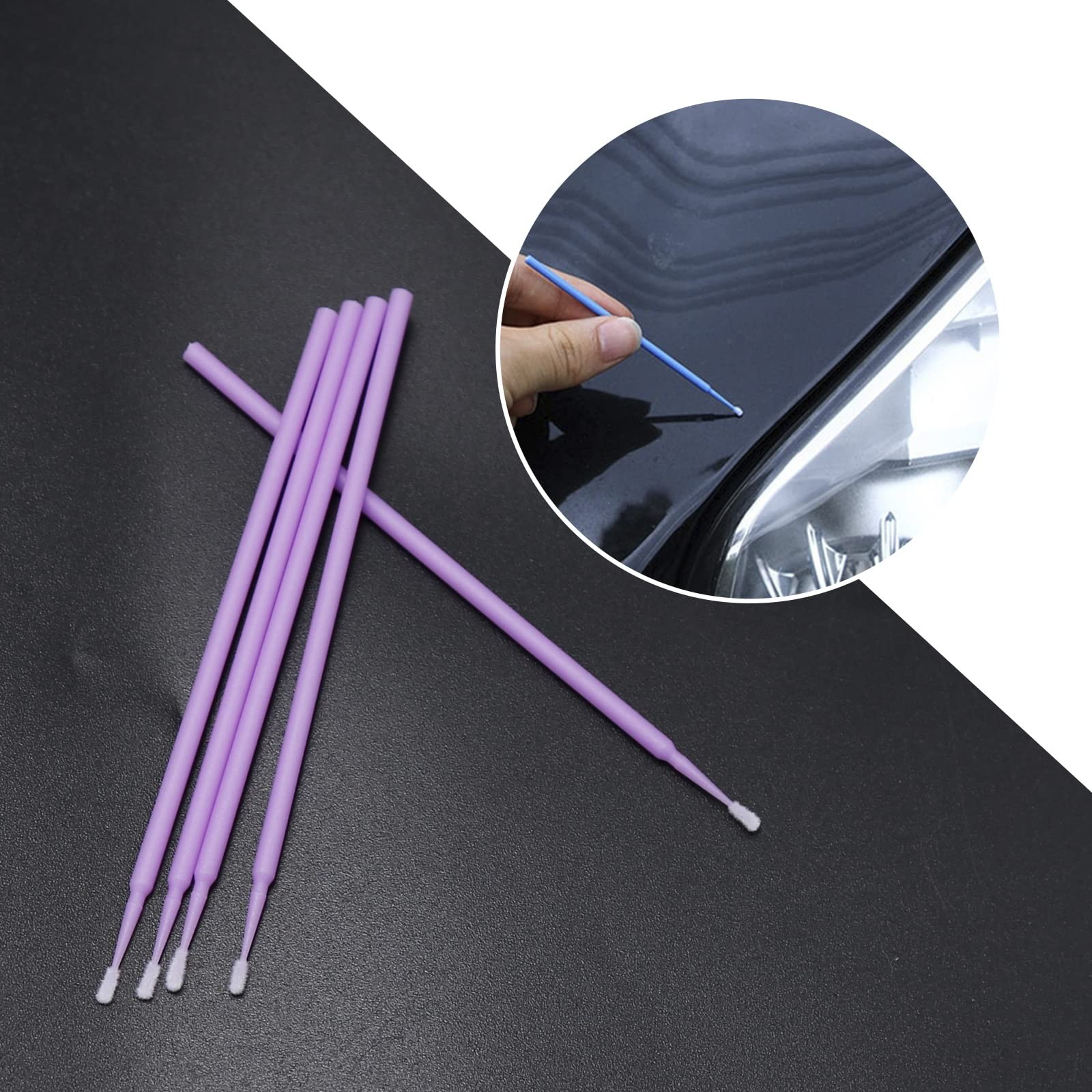 Touch Up Paint Brushes for Automotive 1.5, 2.0, 2.5MM, Multicolor