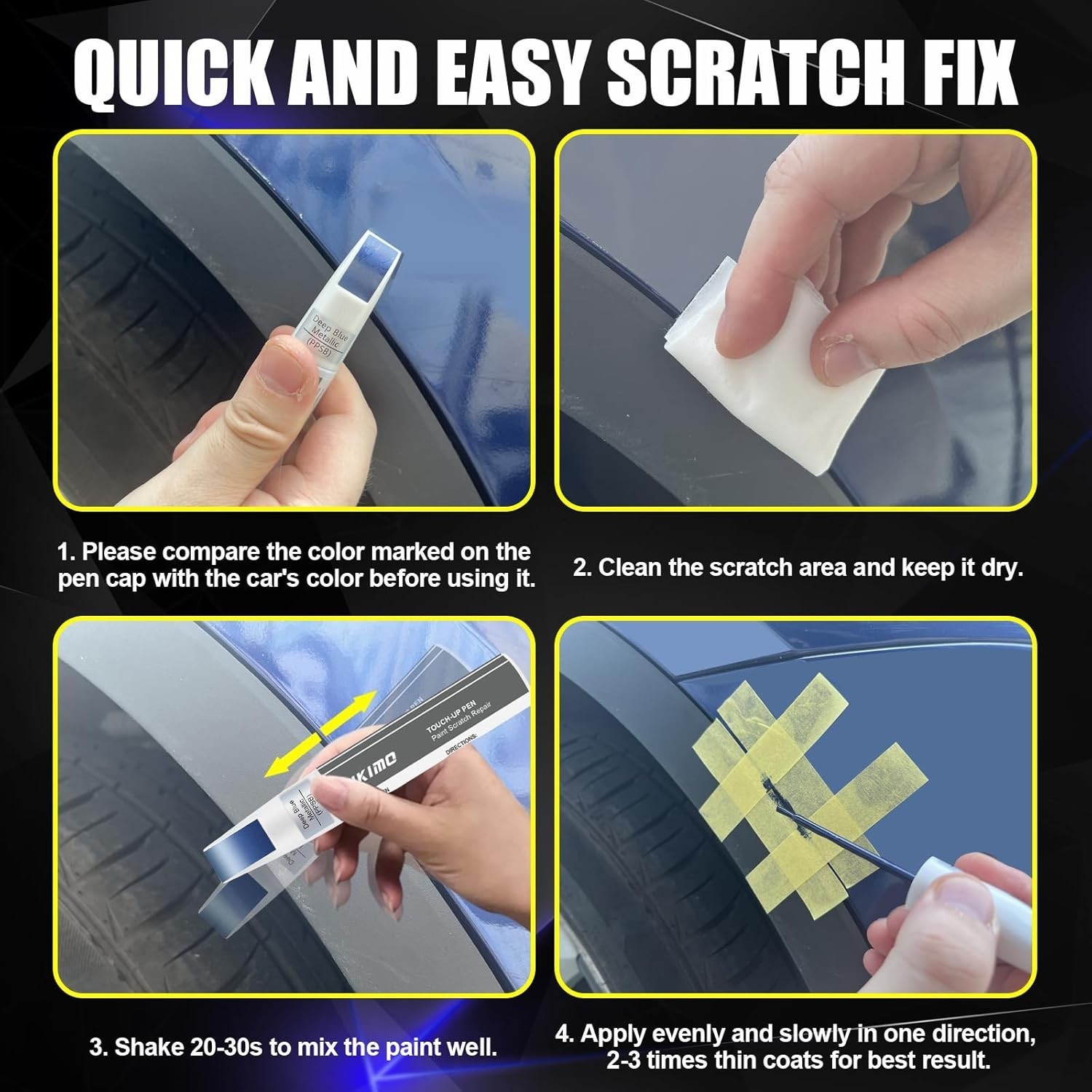 Ultra Red 2-in-1 Tesla Car Paint Repair Kit – Brush & Pen for Easy Application
