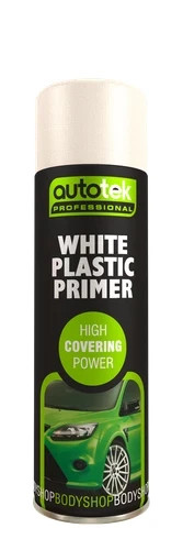 Autotek White Plastic Primer 500ml Adhesion Promoter Aerosol Spray 433
