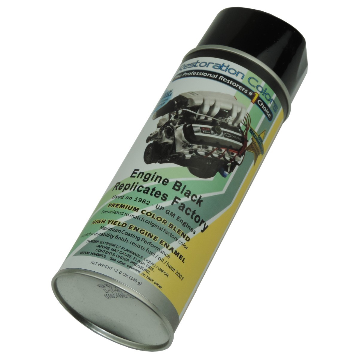 Spray Paint Black Enamel High Temp 1982-87 Chevrolet Car And Truck 1 Can