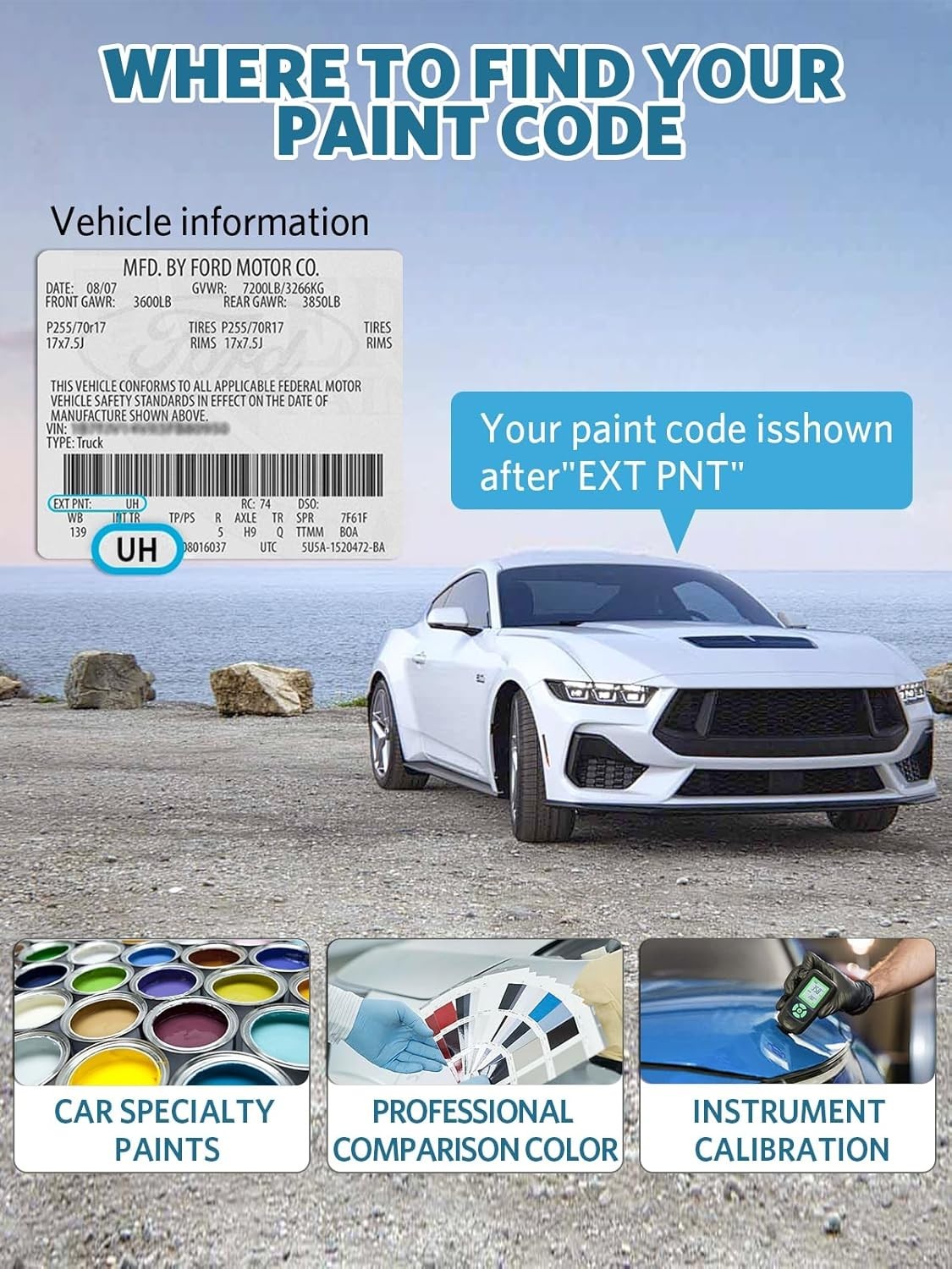 Professional Oxford White Car Paint Pen – Scratch & Rust Resistant for Ford