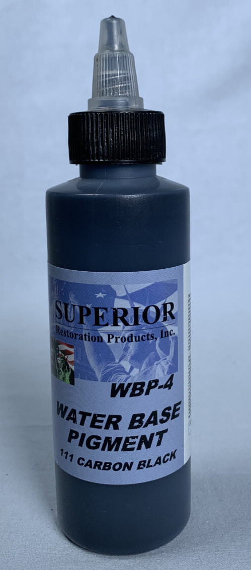 Water Base Pigment 111 Carbon Black WBP-4 4 oz Vinyl Leather Carpet Dye