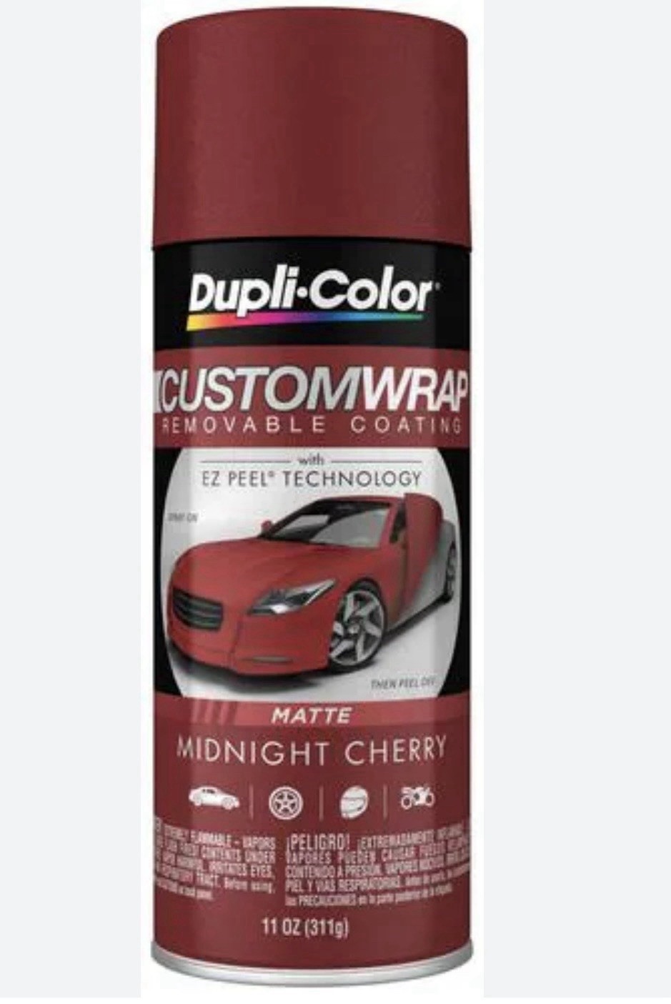 2 Dupli-Color CWRC810 Custom Wrap Matte Removable Auto Paint Midnight Cherry