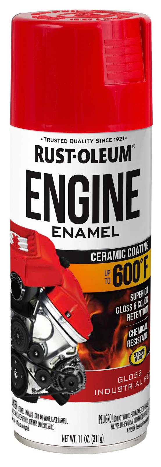 2 Pack Rust-Oleum 366432 Engine Enamel Gloss Industrial Red 11 oz Spray Paint