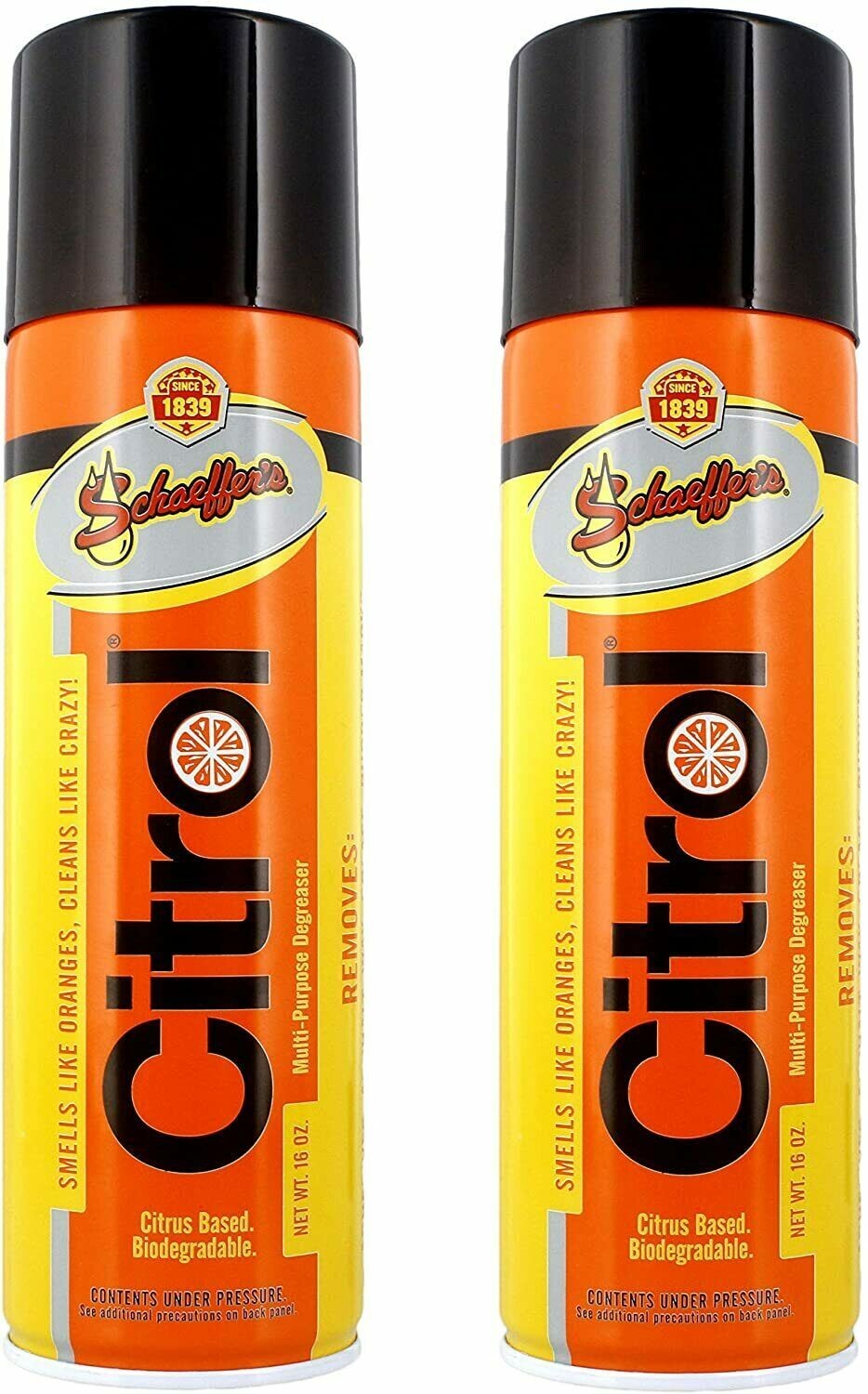 Schaeffers Citrol 266 Aerosol Multi-purpose Degreaser/Cleaner Citrus 16oz 2 Can