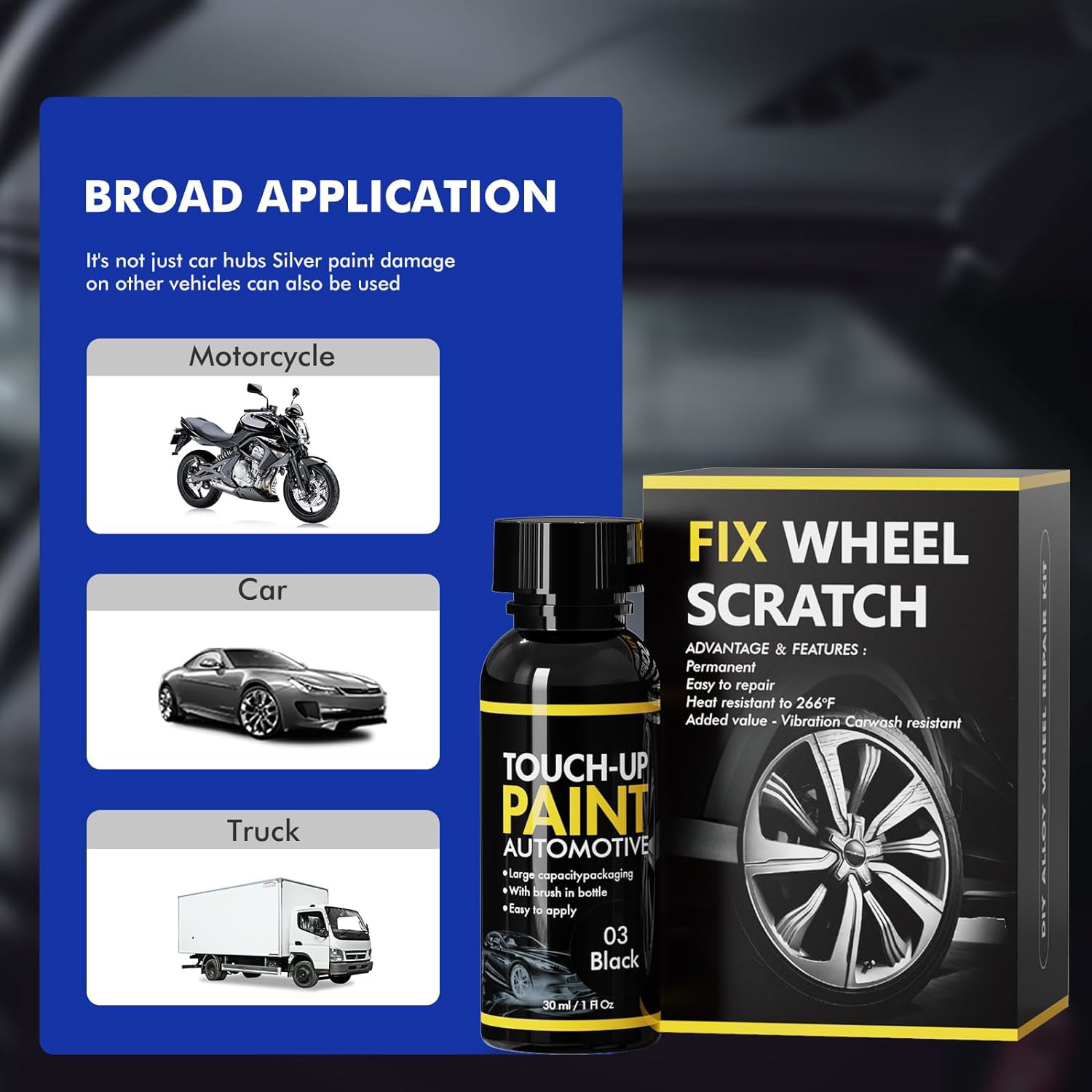 Silver Gray Rim Touch Up Paint, Rim Repair Kit Curb Rash, Wheel Touch Up Paint