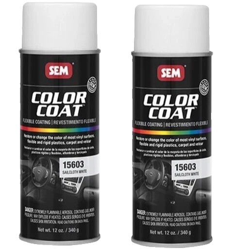 SEM 15603 Sailcloth White Color Coat Vinyl Paint 2 CANS – FREE SHIPPING