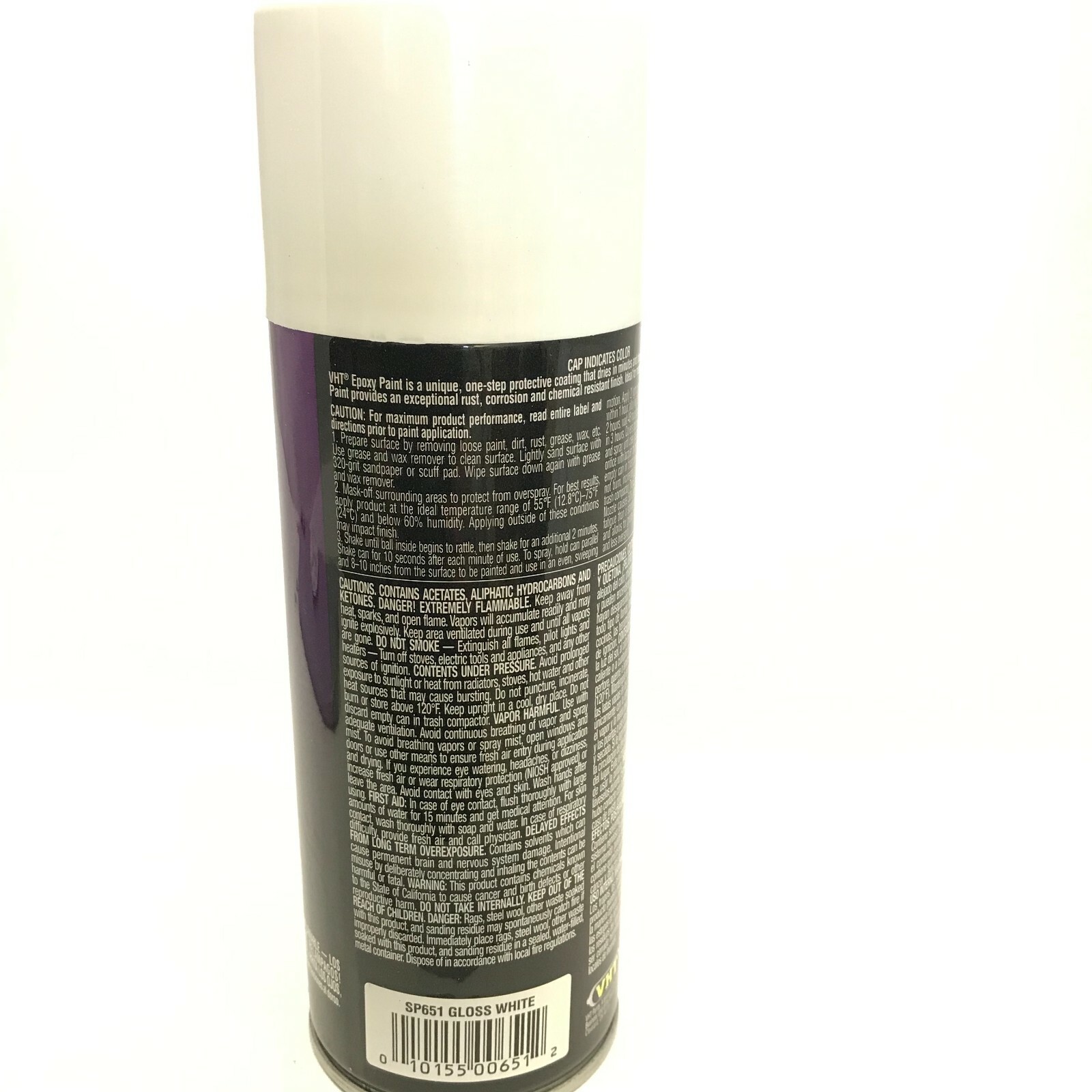VHT SP651 Gloss White Epoxy Paint Rust and Salt Resistant 11 oz can