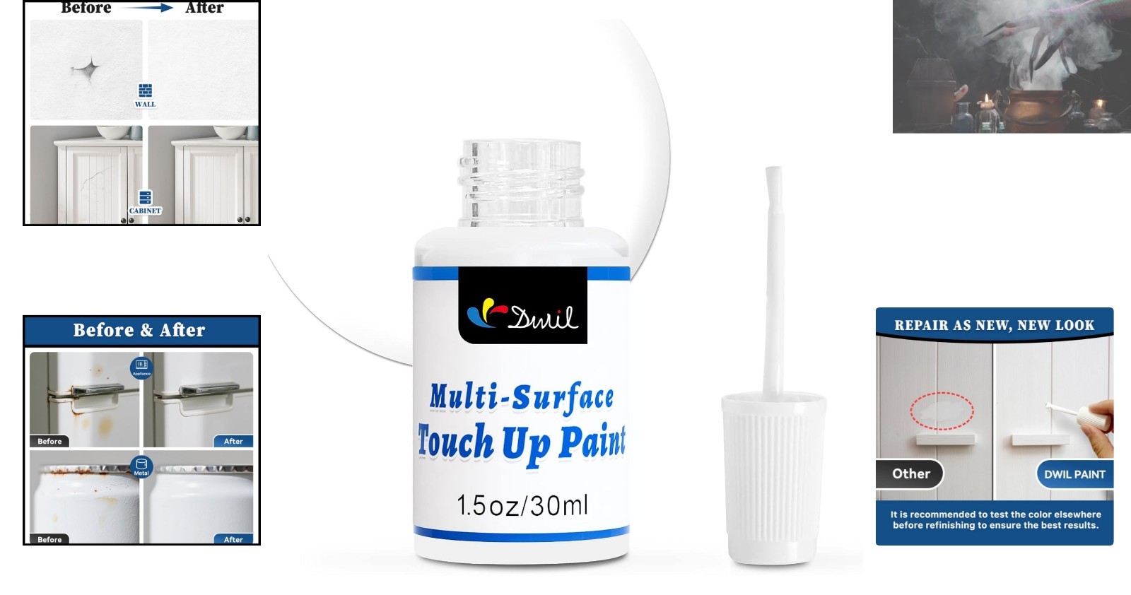 Water-Based Multi-Surface Touch Up Paint – Non-Toxic & Easy to Use, 1.5 Fl Oz