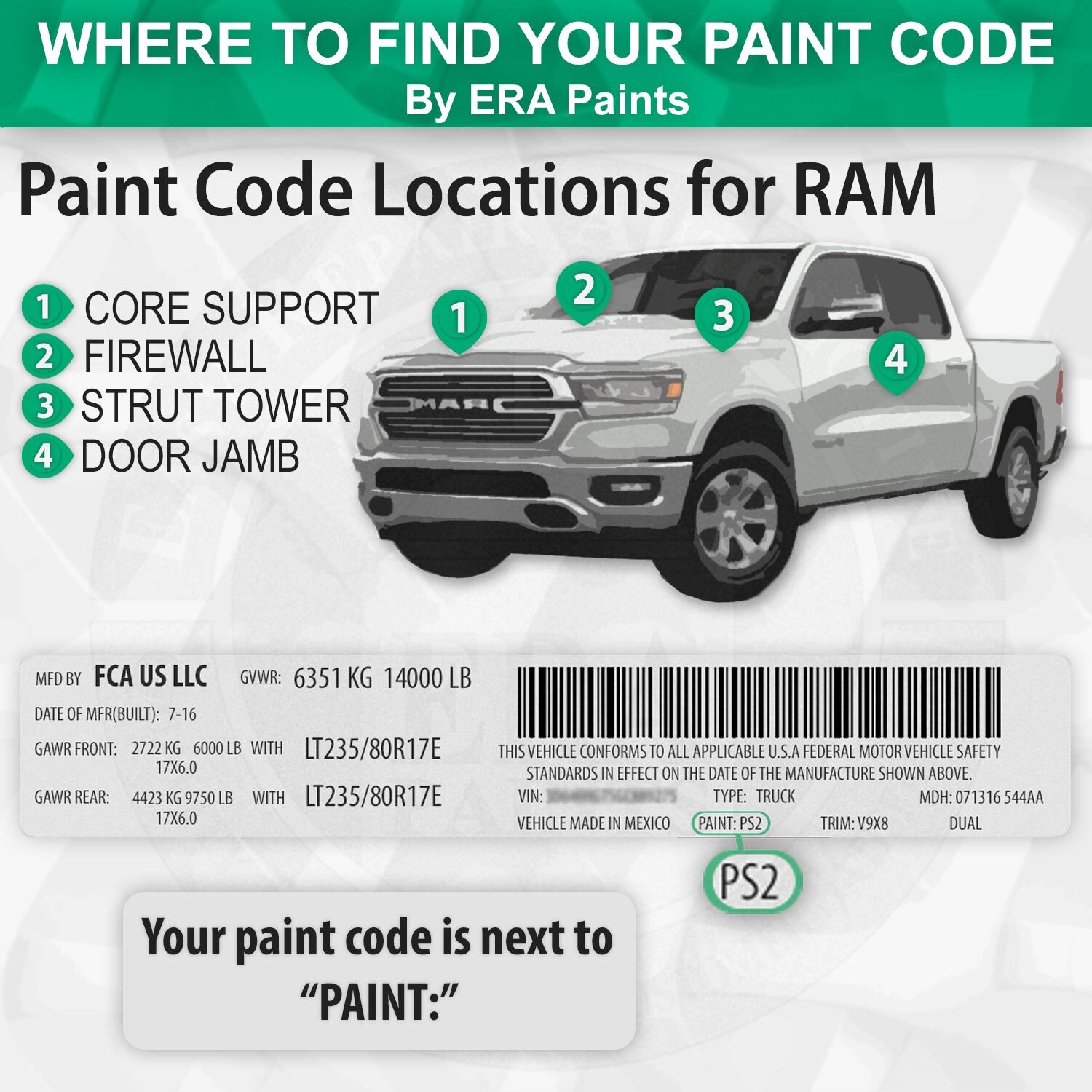 RAM PRP/JRP – Deep Cherry Red Crystal Pearl OEM Match Touch Up Spray Paint Kits